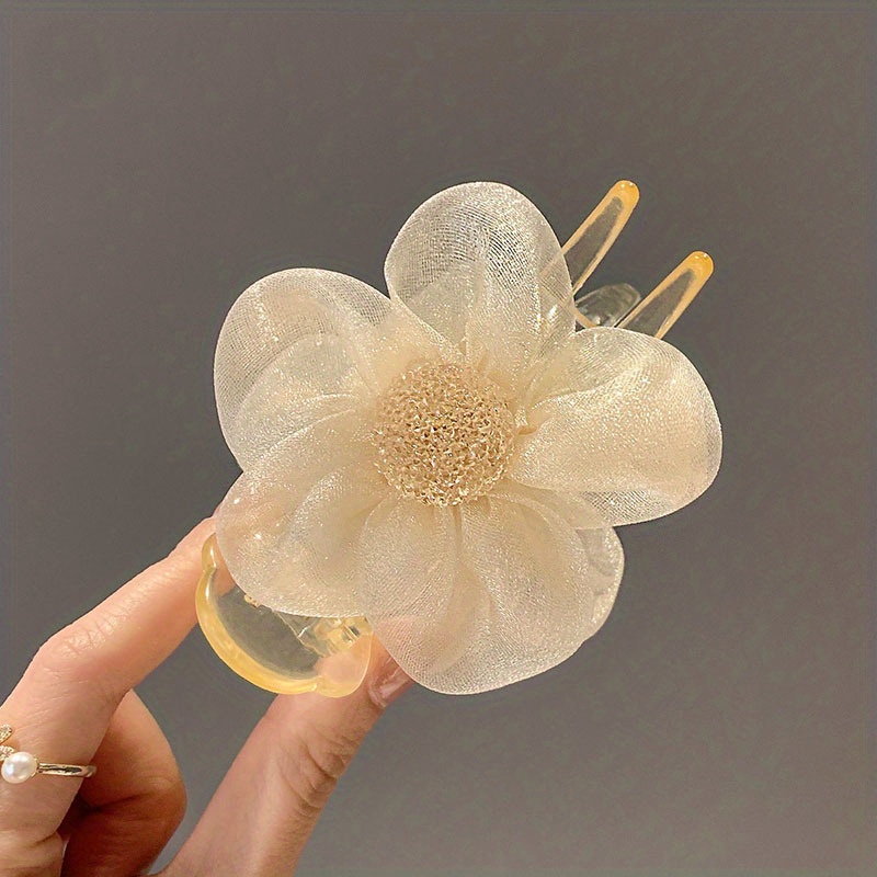 1pcs Vintage Flower Hair Claw Clip Elegant Acrylic Grab Hair Clip Headwear Elegant Hair Accessories