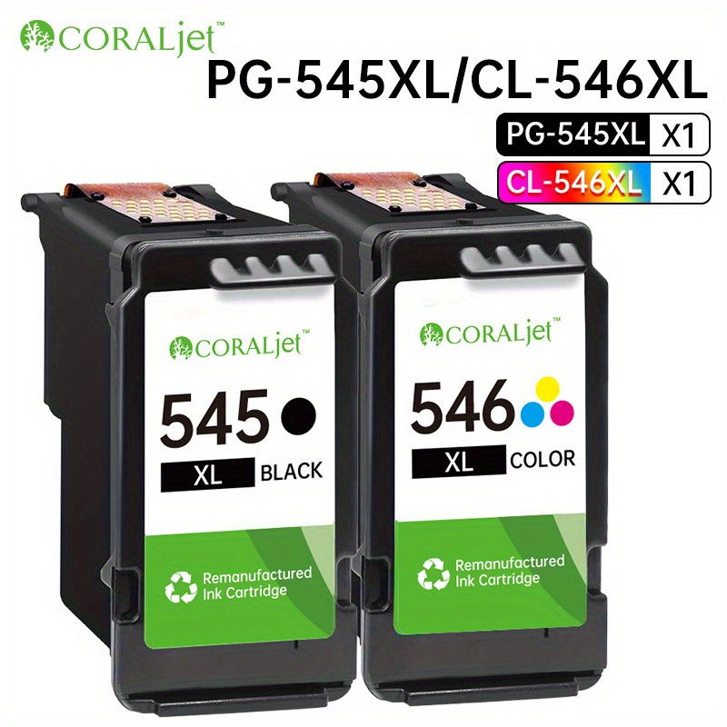 CSSTAR PG-545XL PG-546XL Cartouche d'encre Replacement pour Canon 545 546XL  pour PIXMA MX495 MG3051 IP2850 MG3052 MG2950 MX490 MG3050 MG3053 MG2555S
