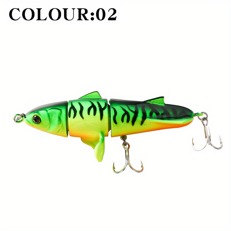 Three Sections Propeller Tail Fishing Lure Topwater Plastic - Temu
