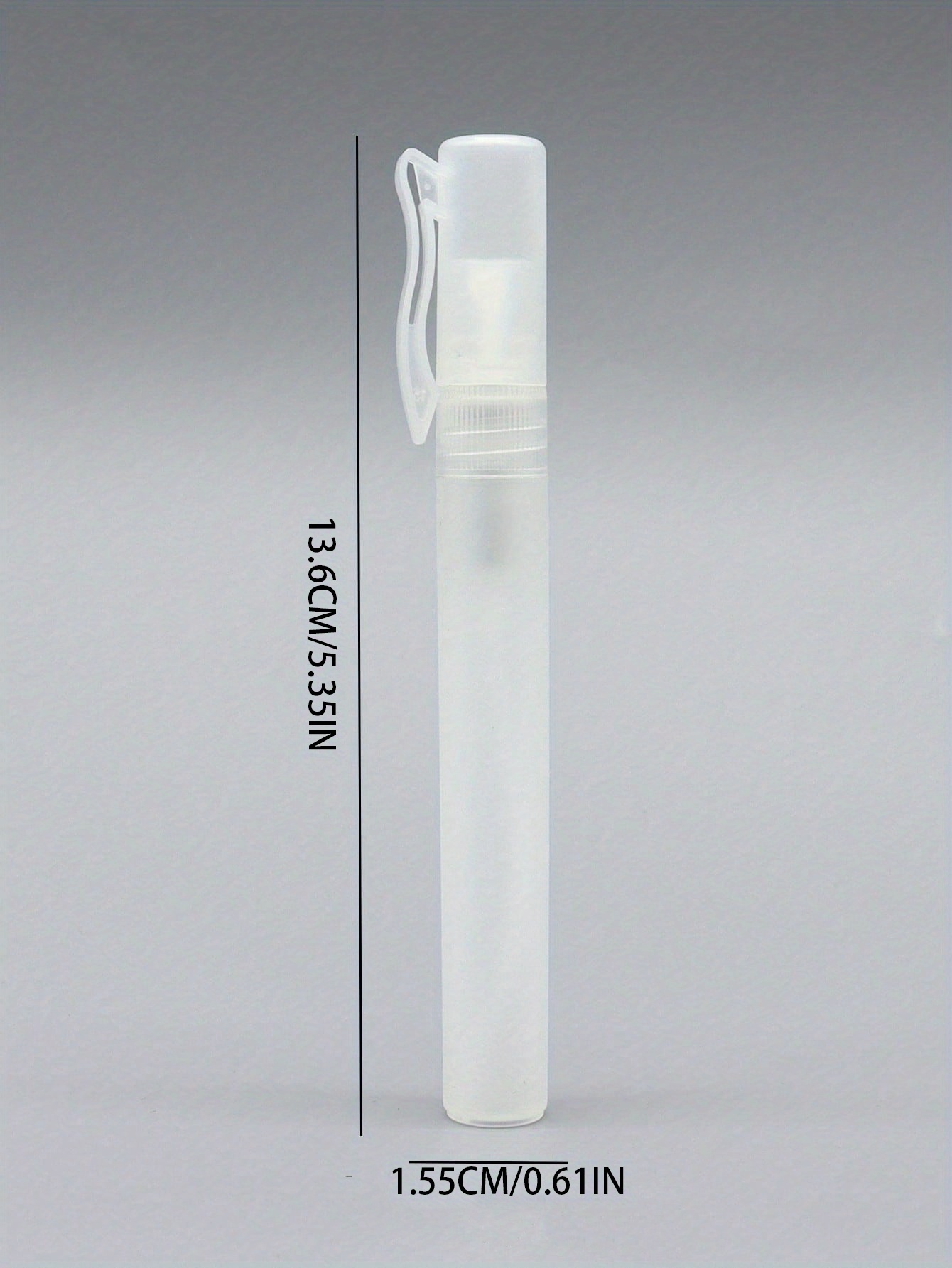 10ml Pen Clip Fine Mist,10 Pcs Plastic Frosted Atomizer Vials