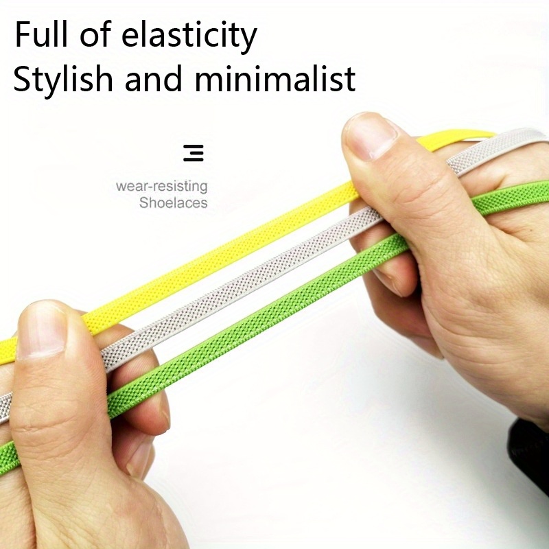 4pcs Shoelaces And No Tie Shoelaces Buckle Set, Elastic Laces For Sneake, Men's And Women's Adult Widened Flat Shoelace For Shoes For King's Day