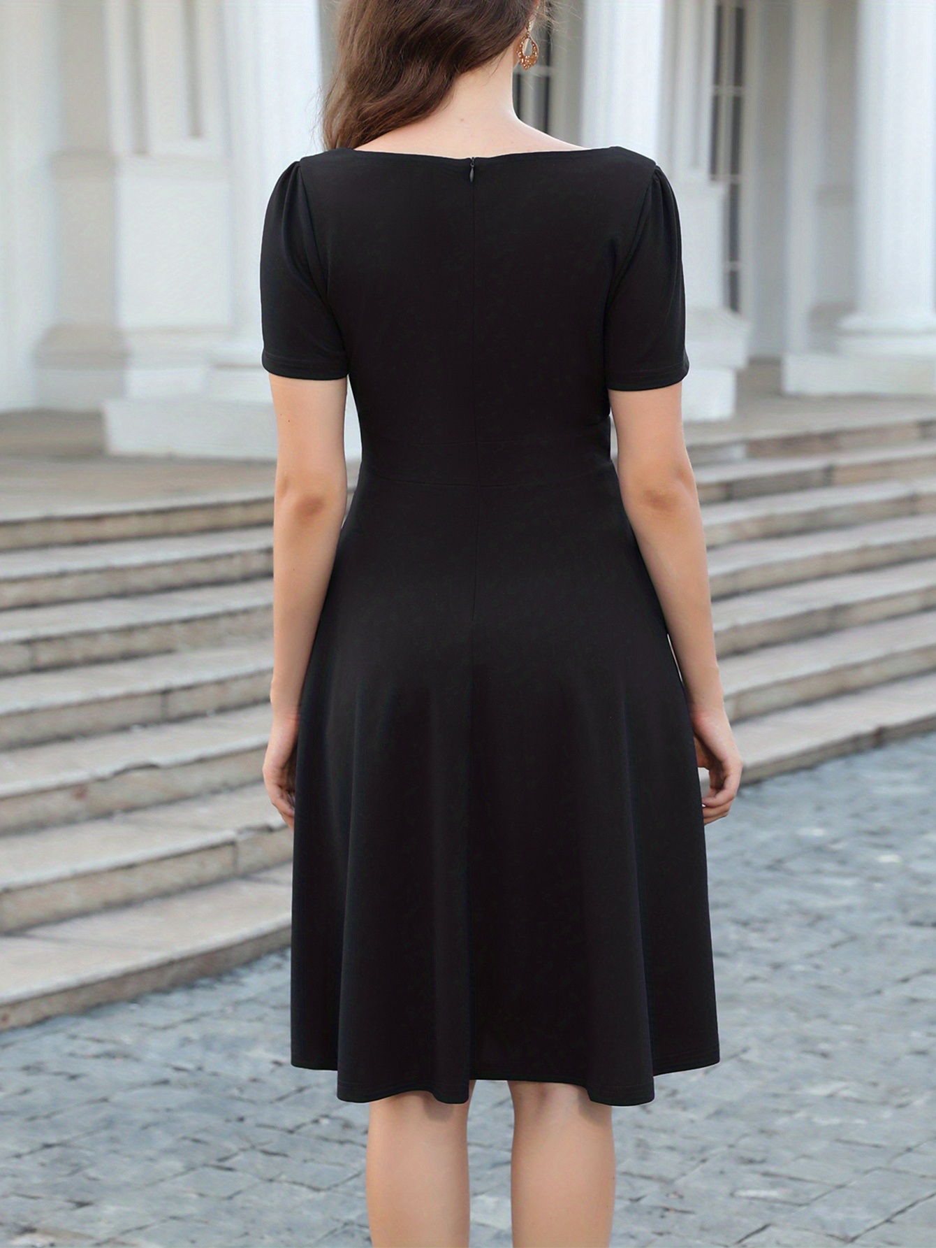 Robe Noire GAP Taille XS - Manches Courtes, Taille Empire En Viscose - Occasion Excellent état