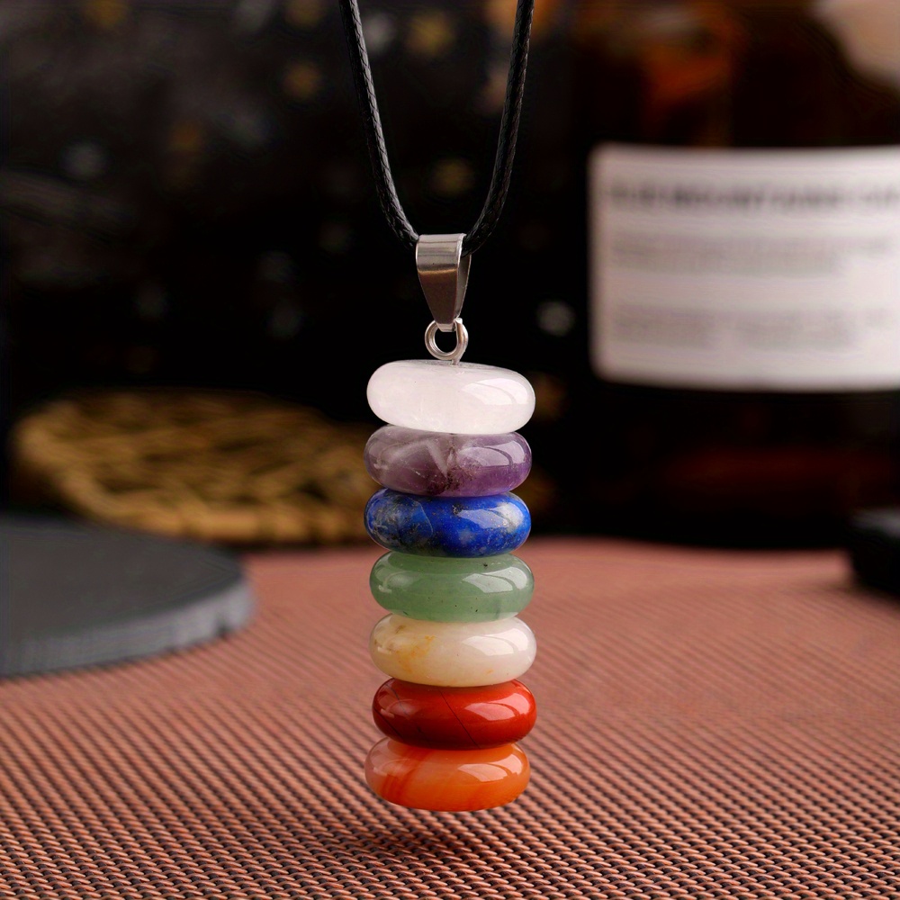 7 Chakra Necklace Chakra Stone Pendant Chakra Crystal Necklace Healing  Crystal Point Necklace Chakra Jewelry -  Singapore