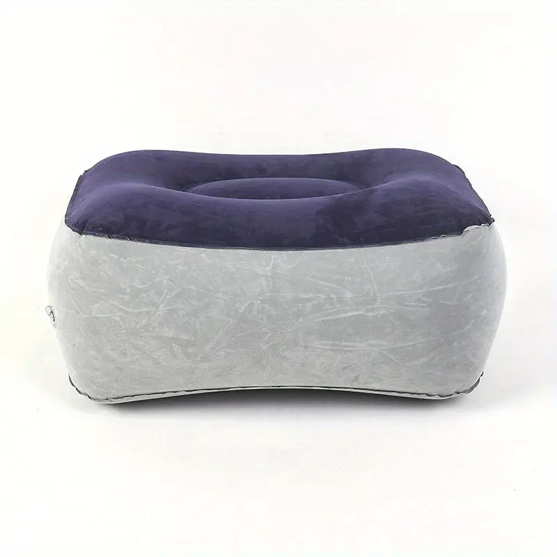 Inflatable Travel Foot Rest Pillow Soft Flocking Pillow - Temu