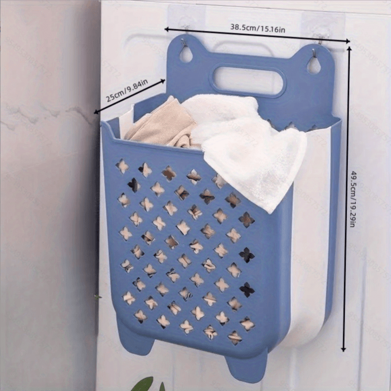 panier de rangement pliable en plastique pour vêtements sales ménage sans  poinçon mural panier à vêtements