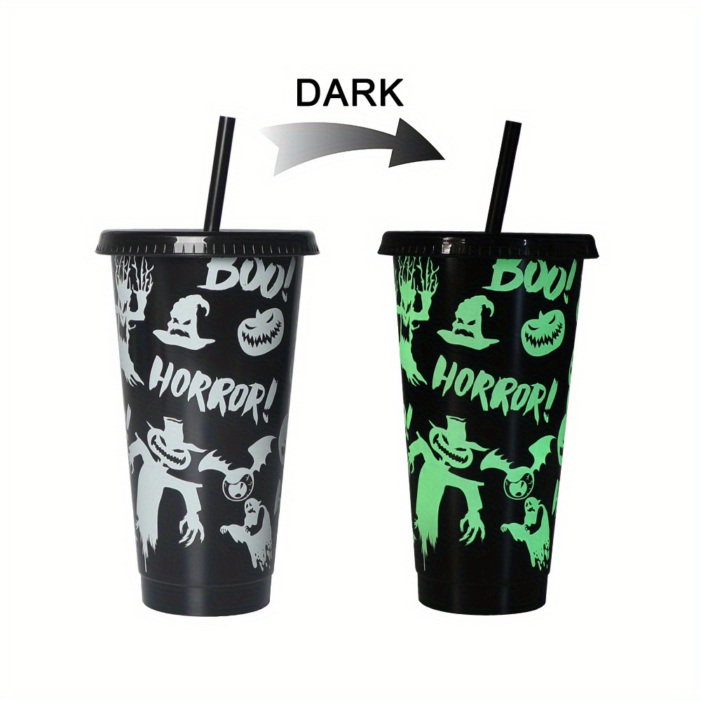 Christmas Color Changing Tumbler With Lid And Straw Plastic - Temu