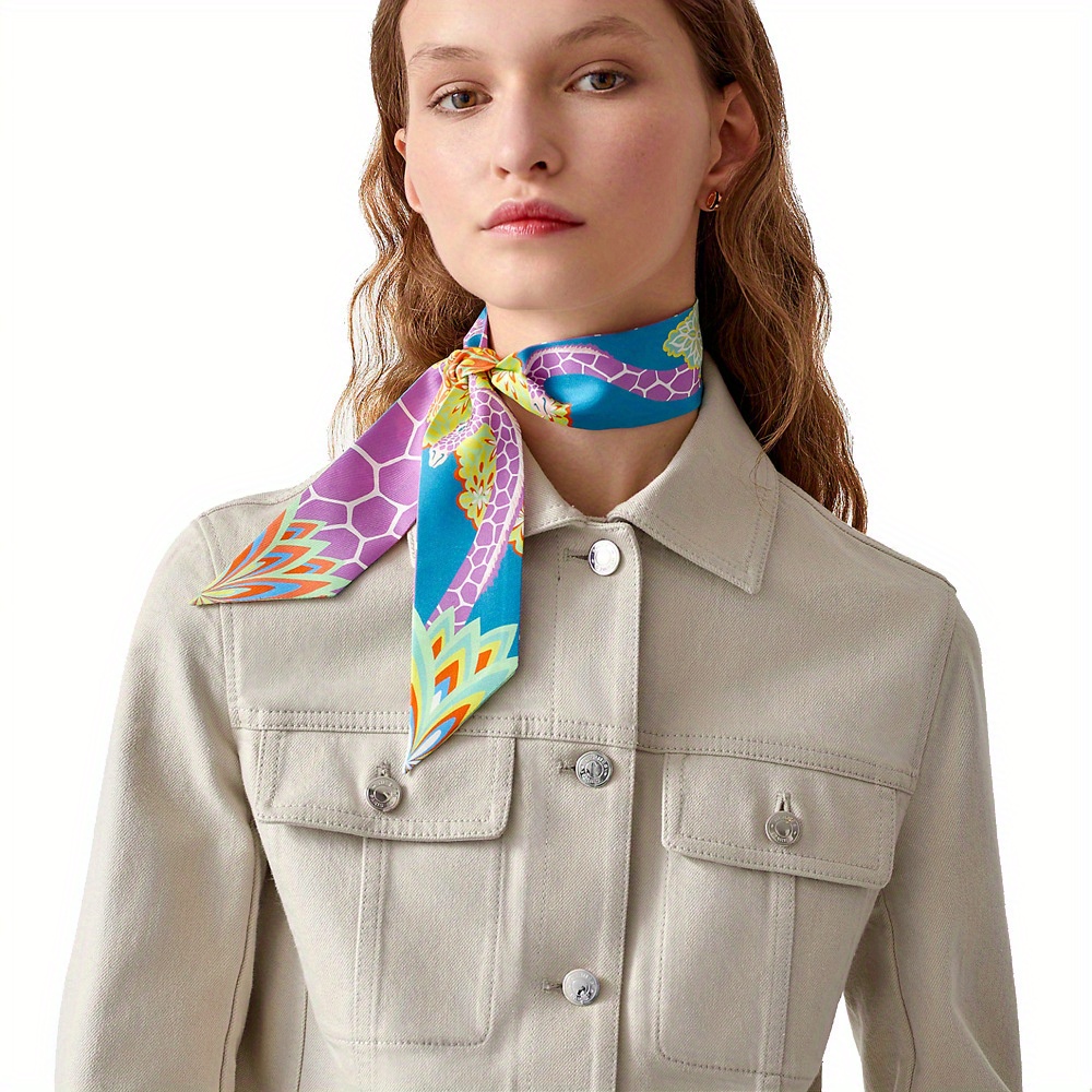 10 Women Silk Scarf Handbag Handle Scarves Wrap Purse Hair Bow Mini Long  Ribbon