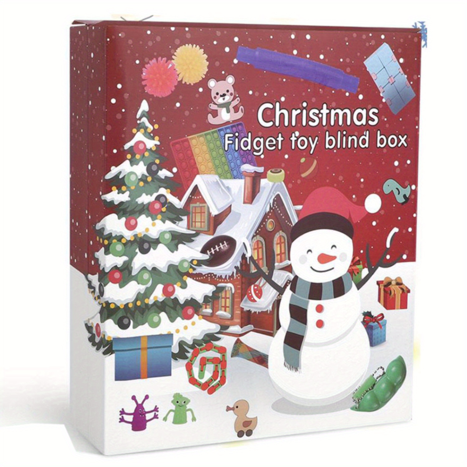 Nouveaux jouets Fidget 24 jours Noël Calendrier de l’Avent Pack Anti Stress  Toys Kit Soulagement du stress Figet Jouet Blind Box Enfants Cadeau de