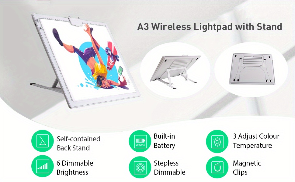 QENSPE Rechargeable A3 Wireless Light Pad for Diamond Painting Unboxing and  Review #QENSPE # 
