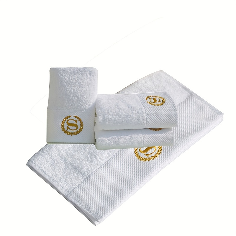 Image of Set Of 2-4 Small White Square Towels, Satin Embroidered, Measuring Cm (12.6x12.6 Inches), Soft And Absorbent Handkerchiefs High-quality Materials