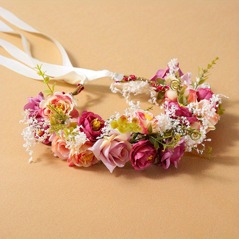E-shop -Mode Bunte Blumen-Dekor Haarband Hochzeit Braut Haarschmuck Party Mode Königin