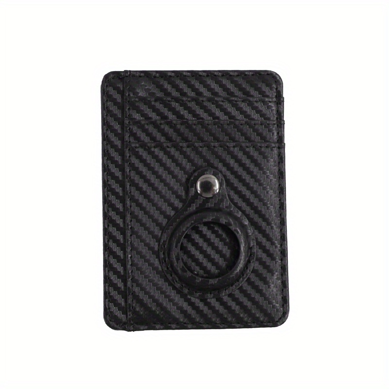 Minimalist Real Leather Wallet with ID Card Holder, Black