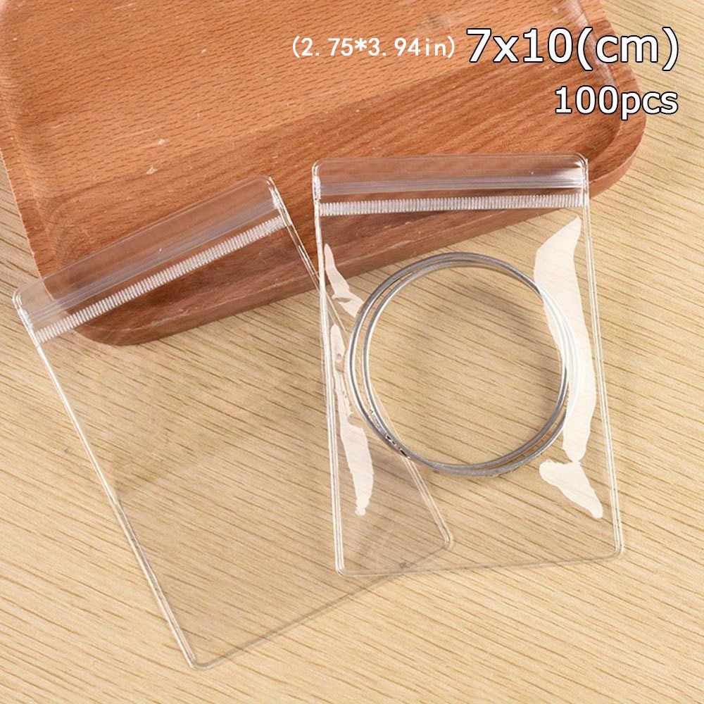 100x Small Clear Bag Plastic Baggy Grip Self Seal Resealable Reclosable Zip  Lock