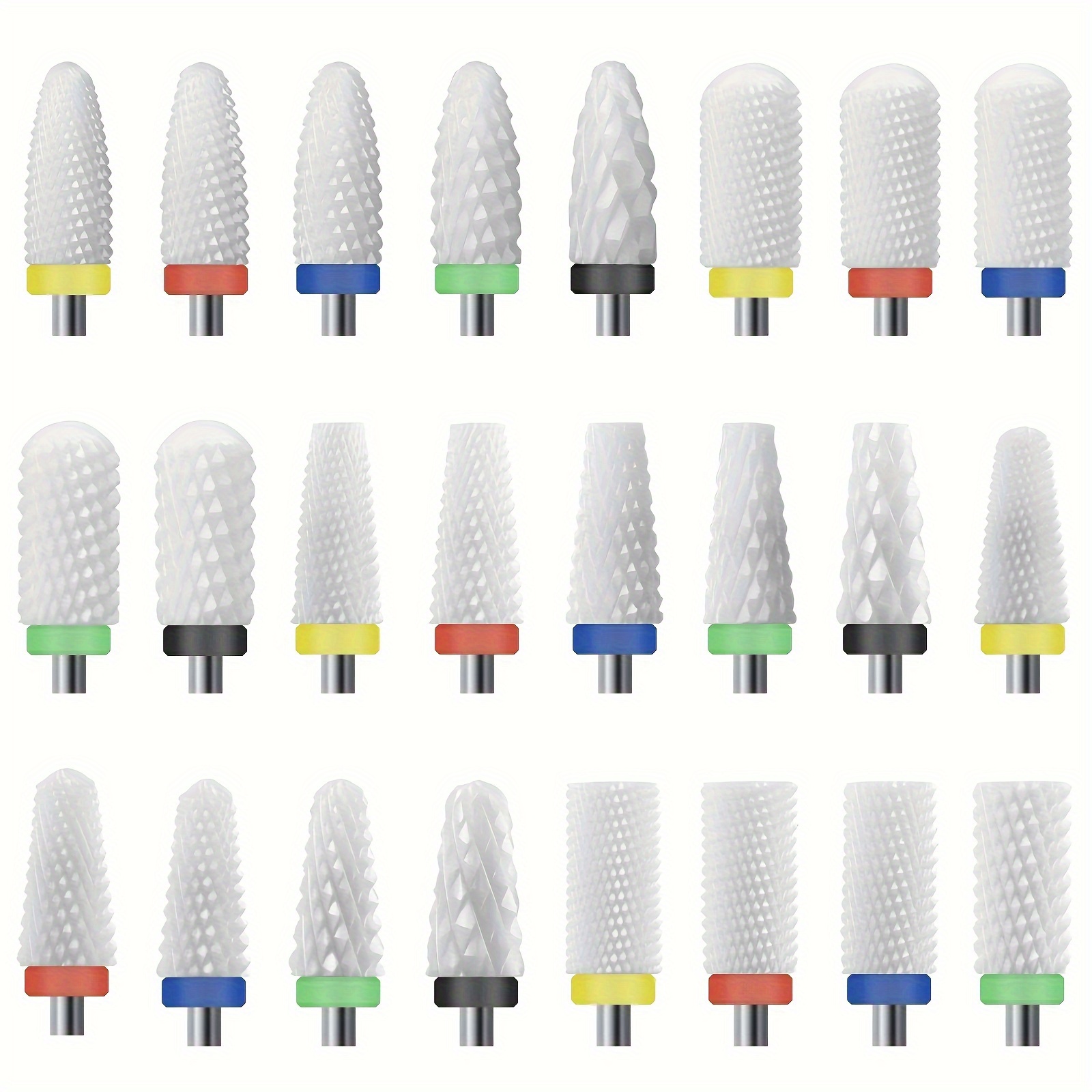 

10pcs Ceramic Nail Drill Bits Set Milling Cutter For Electric Manicure Bit Flame Corn Files Pedicure Machine Polish Accessories