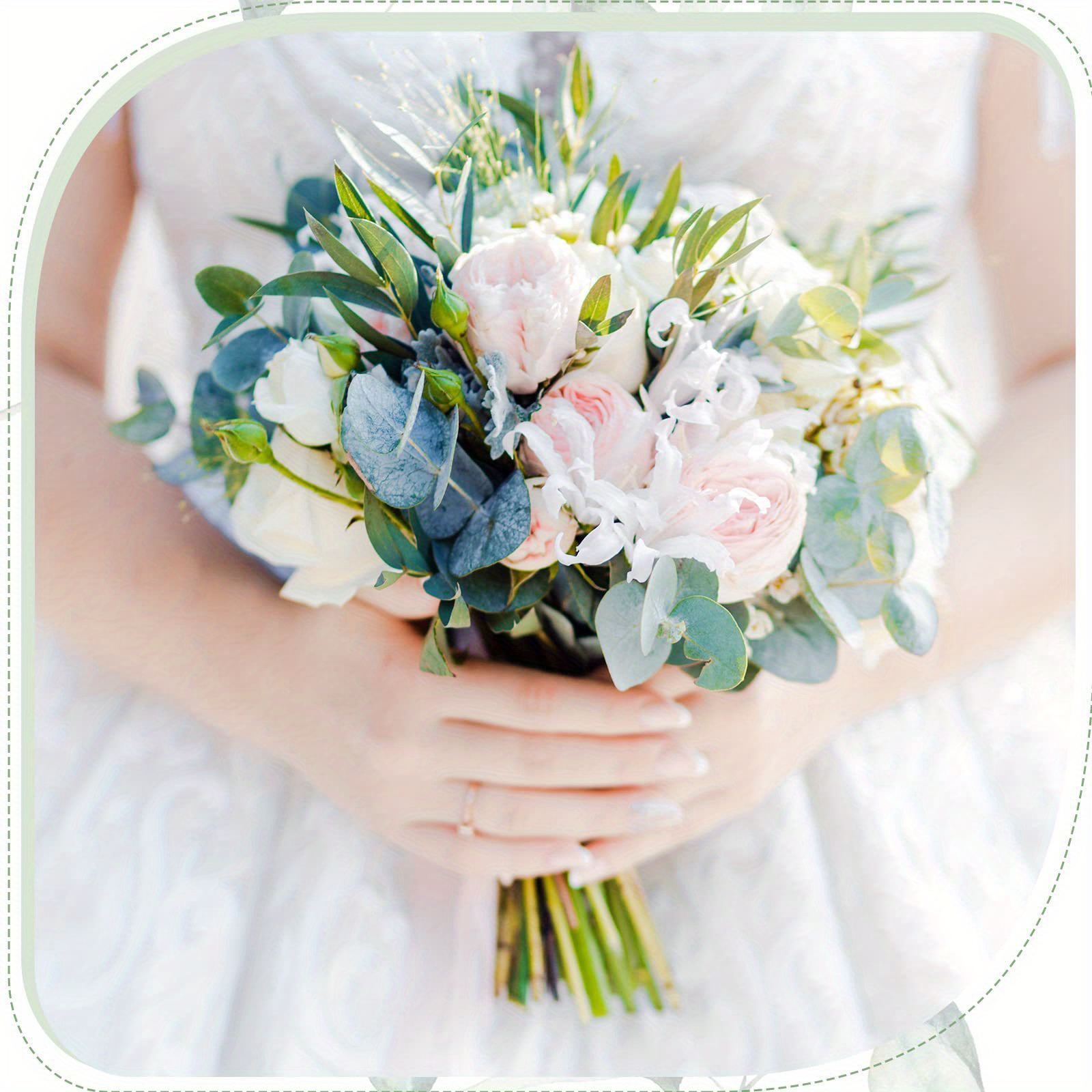 30 90pcs Mixed Eucalyptus Leaves Stems Bulk Artificial Silvery Dollar