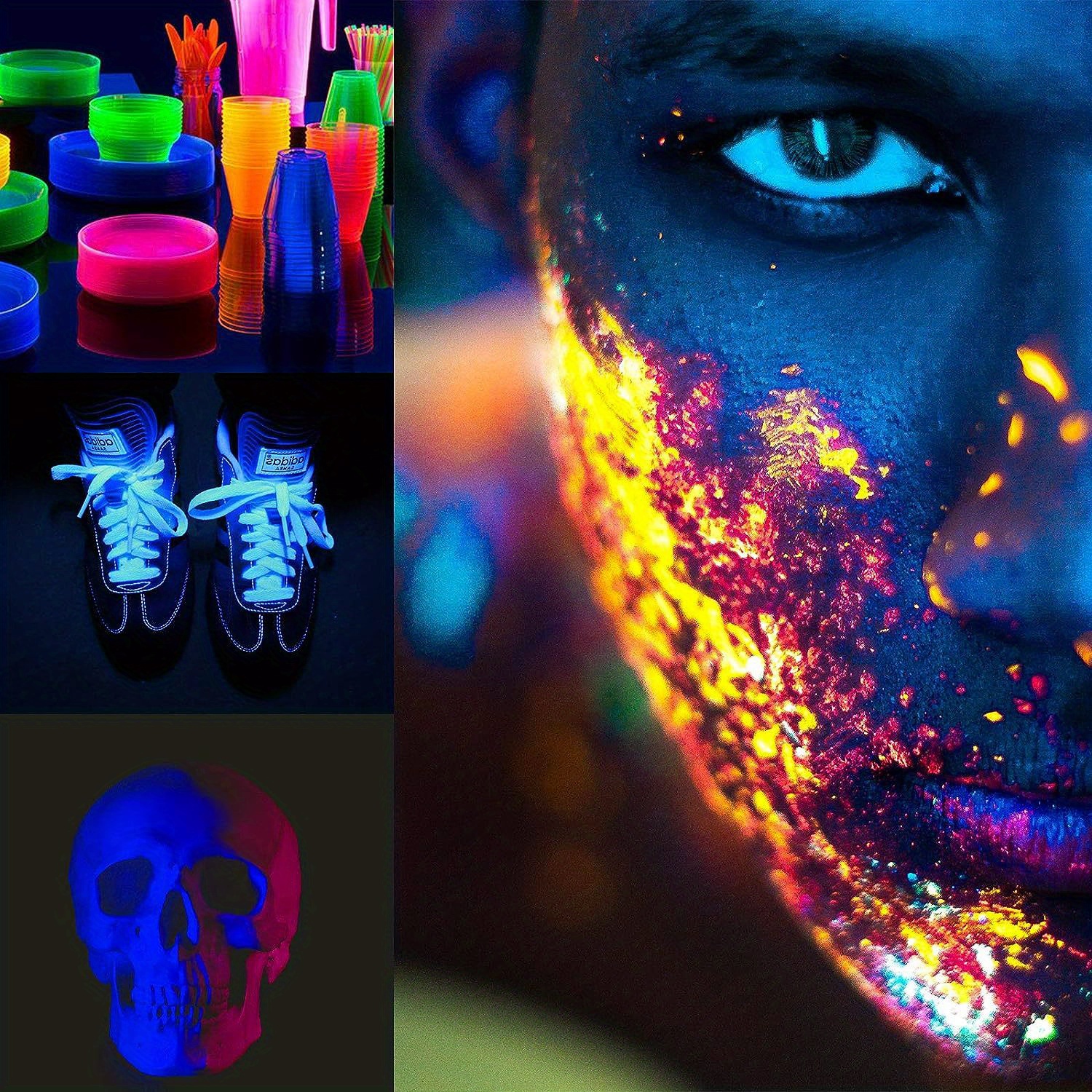 1pc 1ft uv black light bar for room cabinet holiday halloween decorations body paint poster fluorescent tapestry and glow party enhance your party atmosphere with fluorescent colors details 1