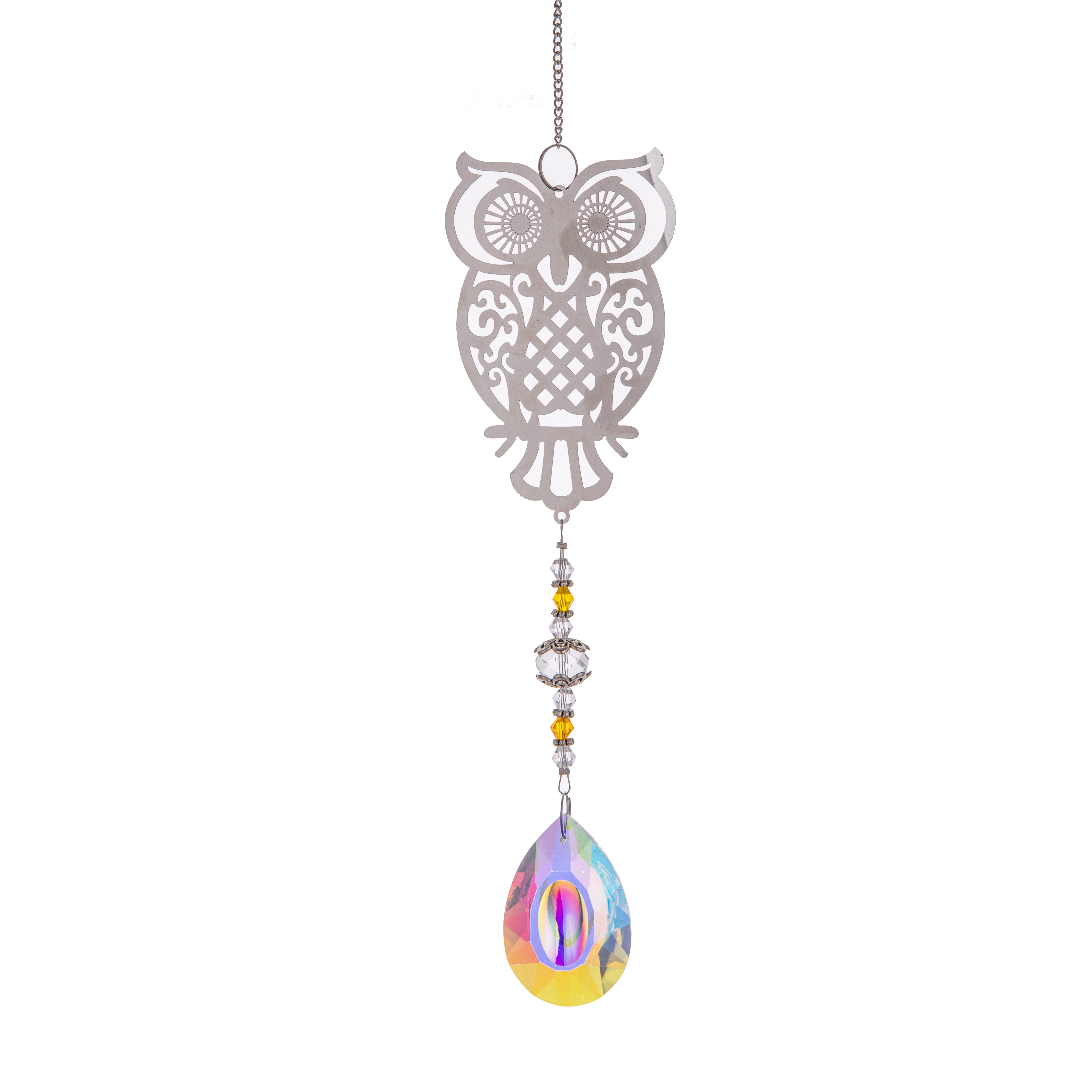 Image of 1set Of Colorful Glass Crystal Suncatchers - Perfect For Decorating Your Home, Patio, And Lawn!
