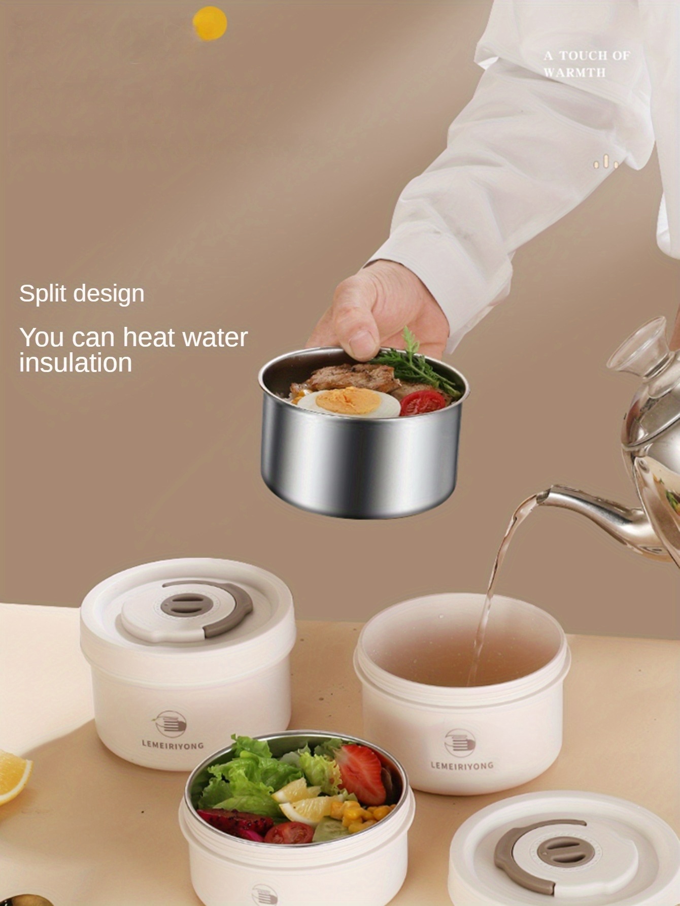 Stainless Steel Circular Lunch Box Set Microwave Oven Safe - Temu