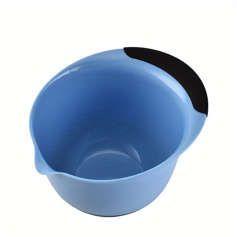 Plastic Mixing Bowl Set, Salad Mixing Bowls With Rubber Grip Handles And  Spouts, Kitchen Gadgets, Kitchen Accessories - Temu