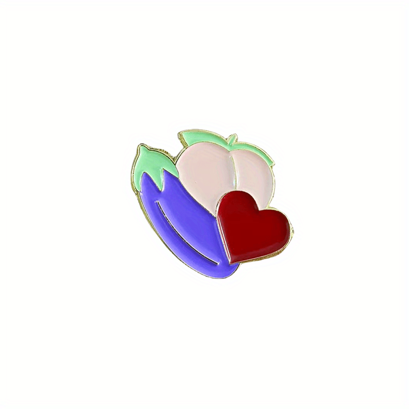 Peach and Eggplant Pins 