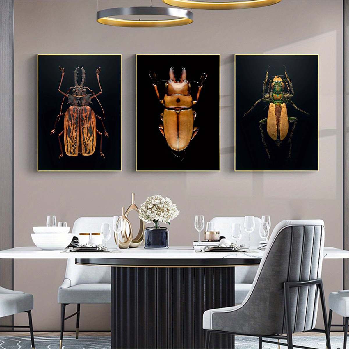 Canvas Poster Modern Art Black Insect Micro Photography - Temu Ireland