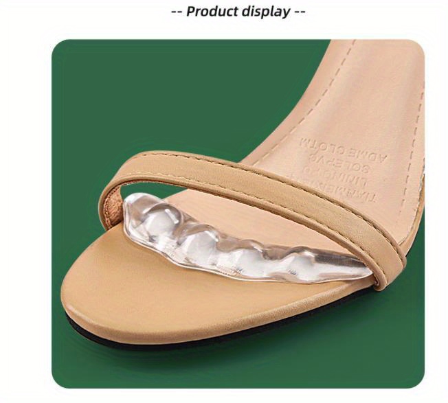 2pcs Non-slip Insoles Sticker for High Heels Flip Flop Sandals, Silicone Gel Self-adhesive Foot Patch, Forefoot Pad
