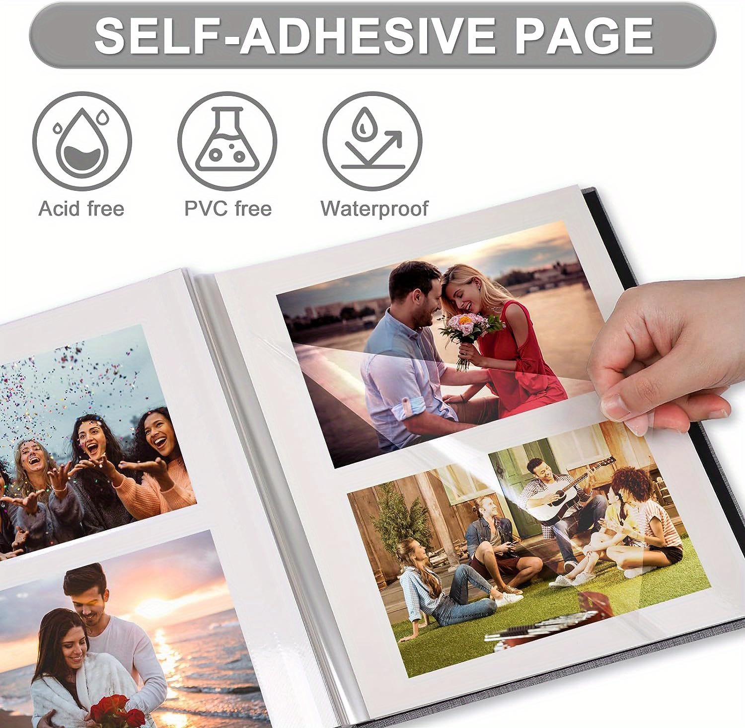 Large Self adhesive Photo Album Magnetic Scrapbook 40 Blank - Temu
