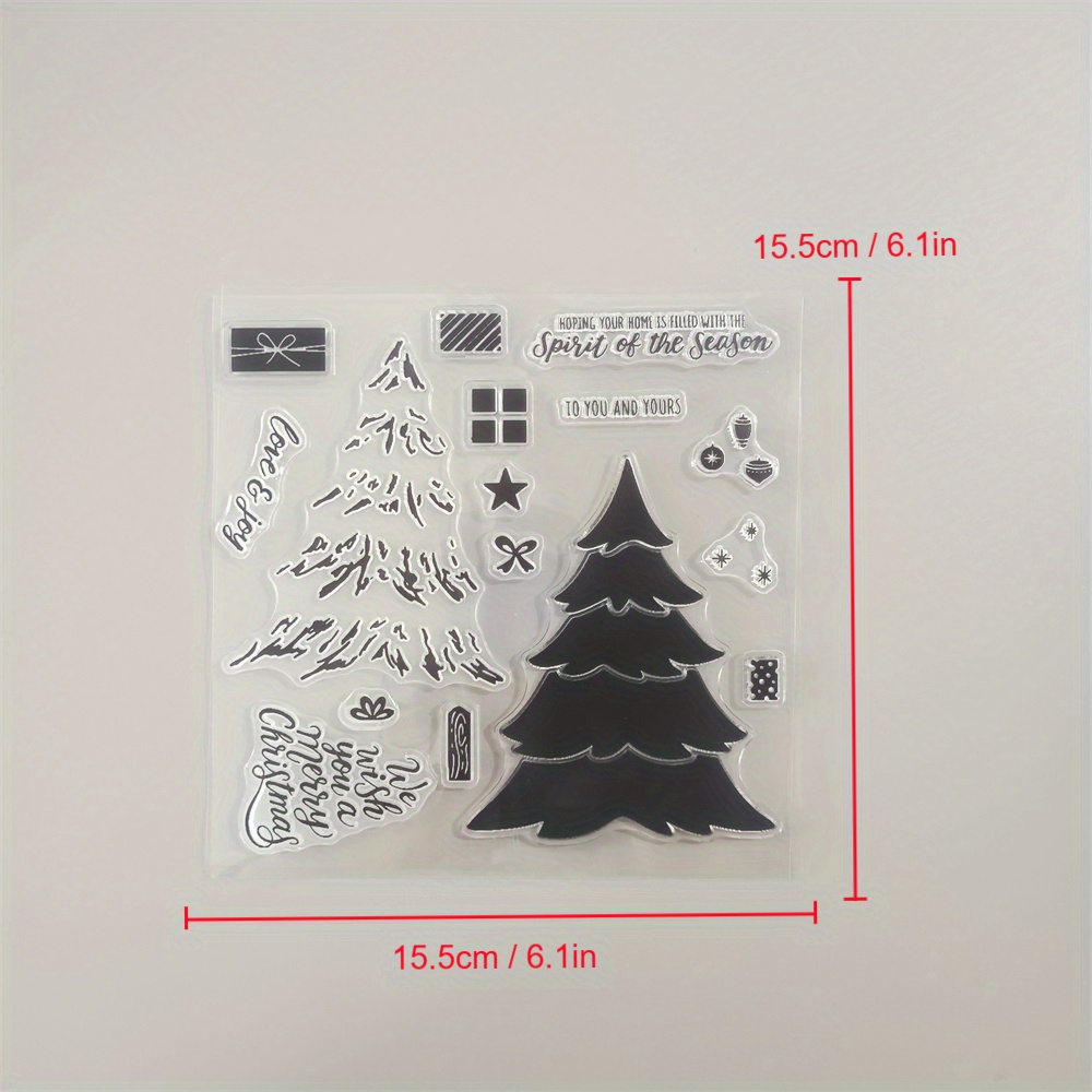 Merry Christmas Series Clear Stamp / Cutting Die For Card - Temu