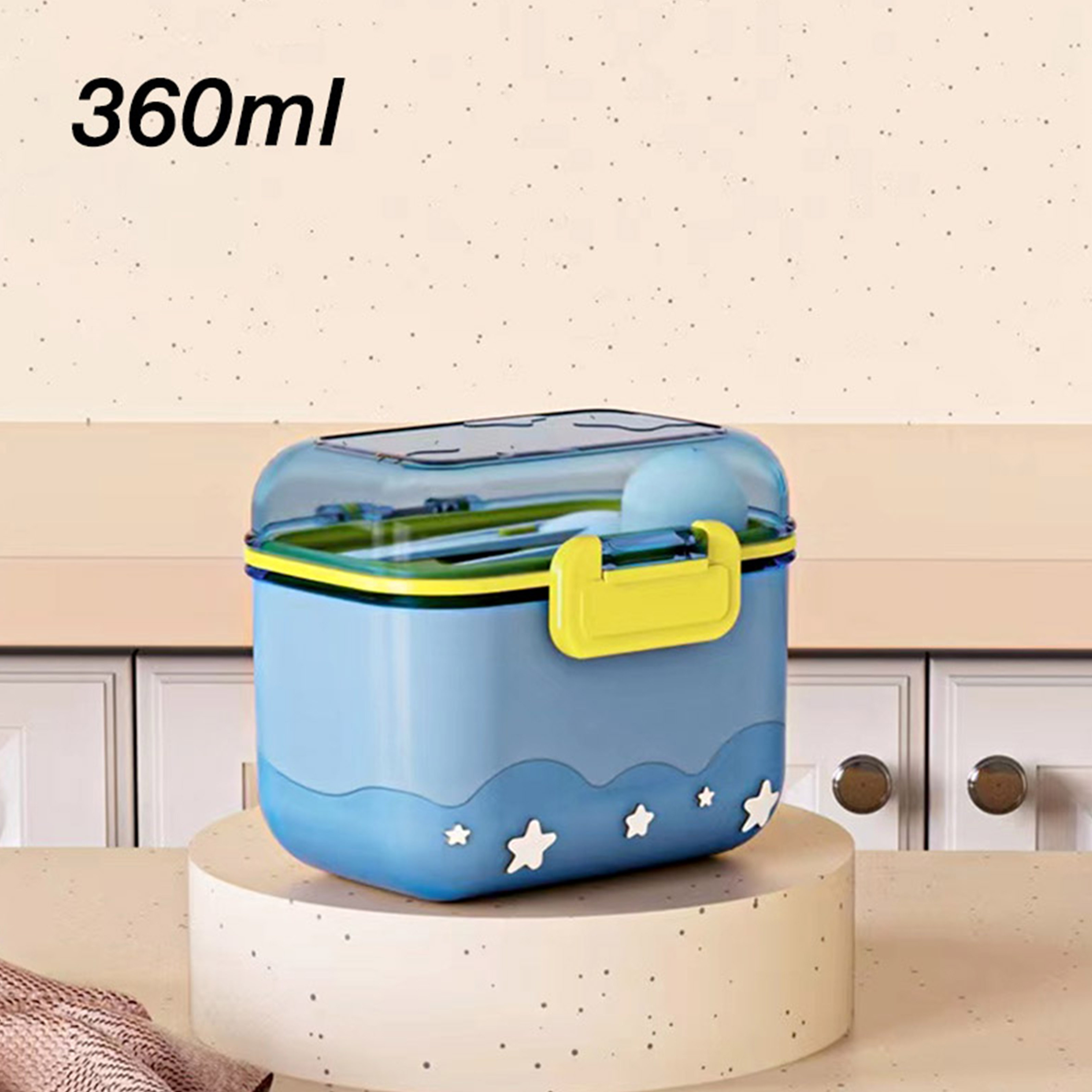 1pc 360ml Portable Sealed Baby Food Supplement Box, Milk Powder Container