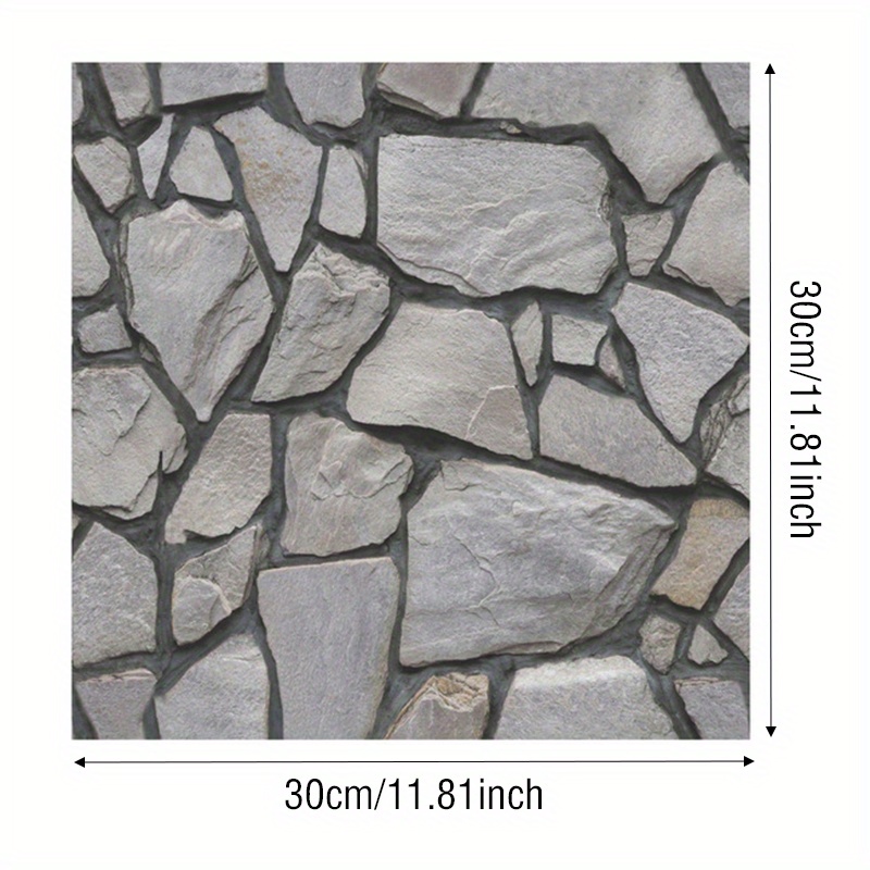 10 Adesivi 3d Piastrelle Parete In Pietra Staccabile E - Temu Switzerland