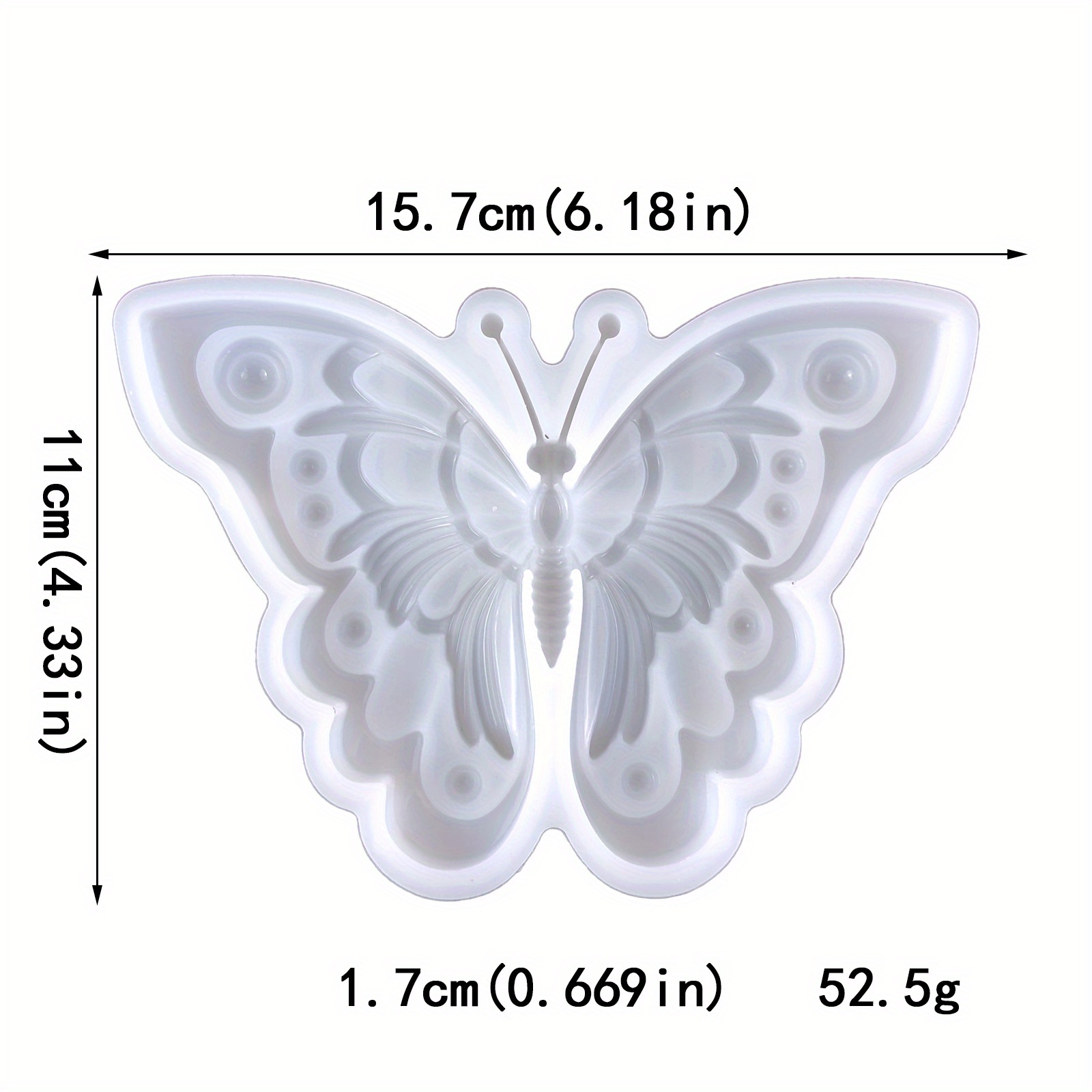 1pc Butterfly Shaped DIY Silicone Mold, White Pendant Mold For DIY