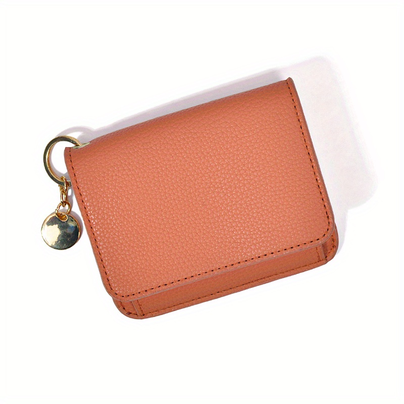 Mini Short Credit Card Holder, Pu Leather Coin Purse, Women's Card