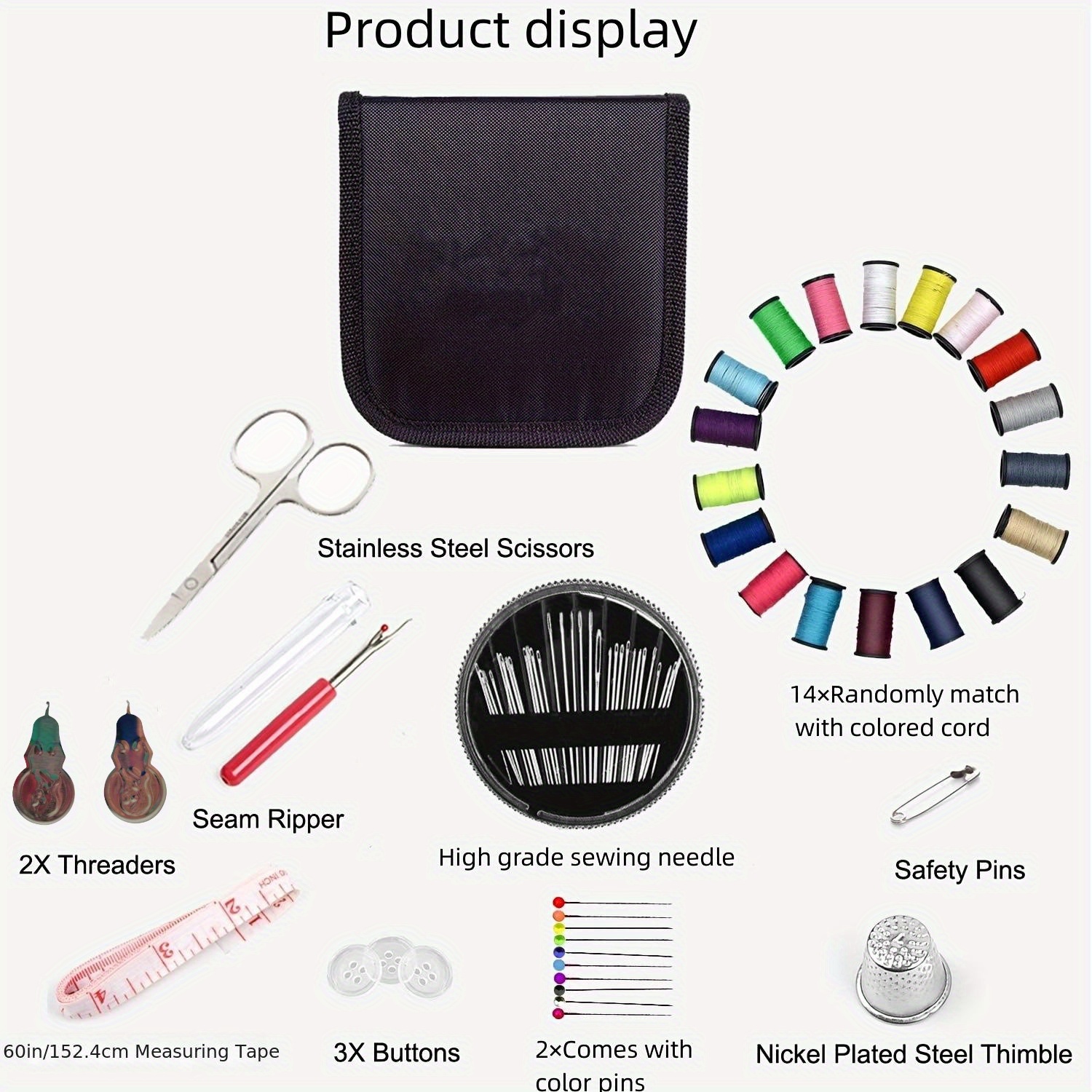 1pc Mini Sewing Kit, Cute And Convenient Small Needle Bag, Button Mini  Scissors Thread, Home Sewing Tool Combination Set
