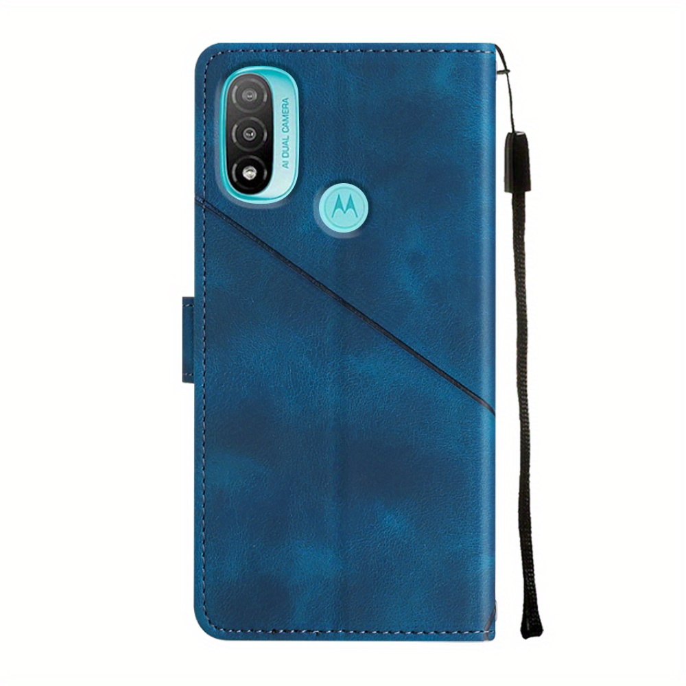 Motorola E13 Case Leather Wallet Flip Moto E13 Phone Cover Card Holder  Stand