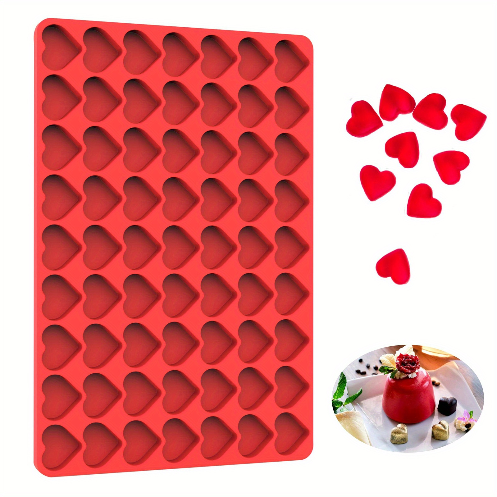 1pc/2pcs, Heart Chocolate Molds, Silicone Love Candy Molds 10 Different  Heart Shapes Mold, Valentine's Day Love Mold Baking Mould, Mini Gummy Mold  For