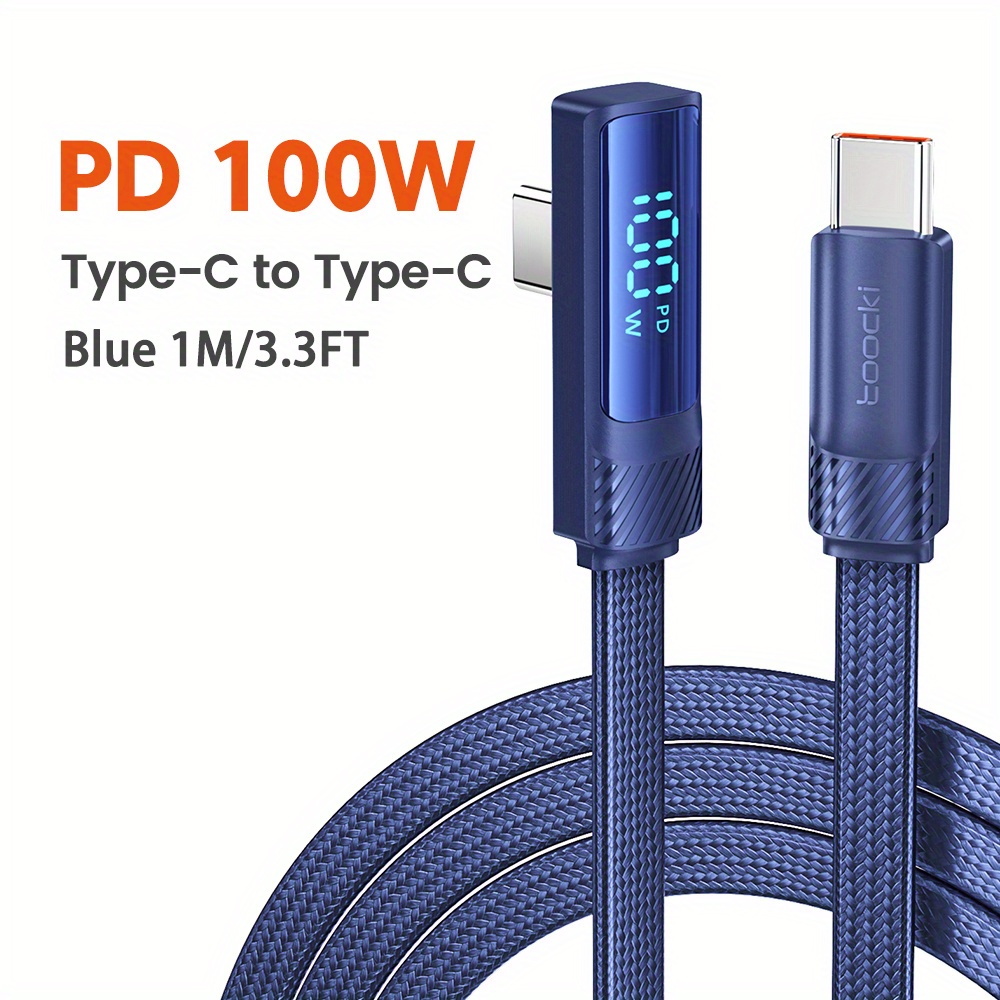 1pc Toocki 100w Cable Usb Usb C Soporte Pd2.0/qc3.0 4.0 - Temu