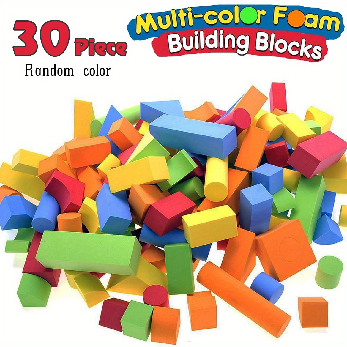 Edushape Edu-color - 30 Pc Firm Foam Blocks : Target