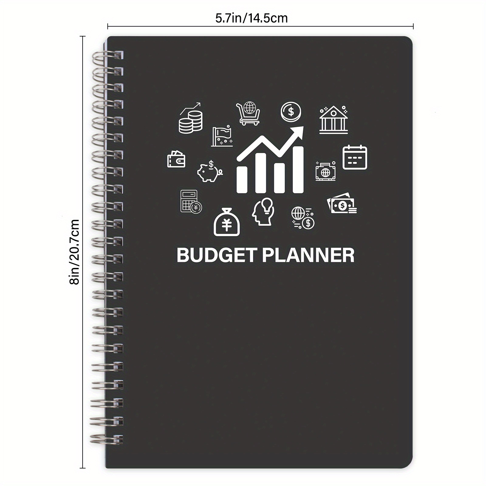 1pc Budget Planner - Organisateur financier mensuel avec carnet de