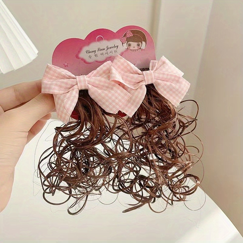 White Curly Hair Bow