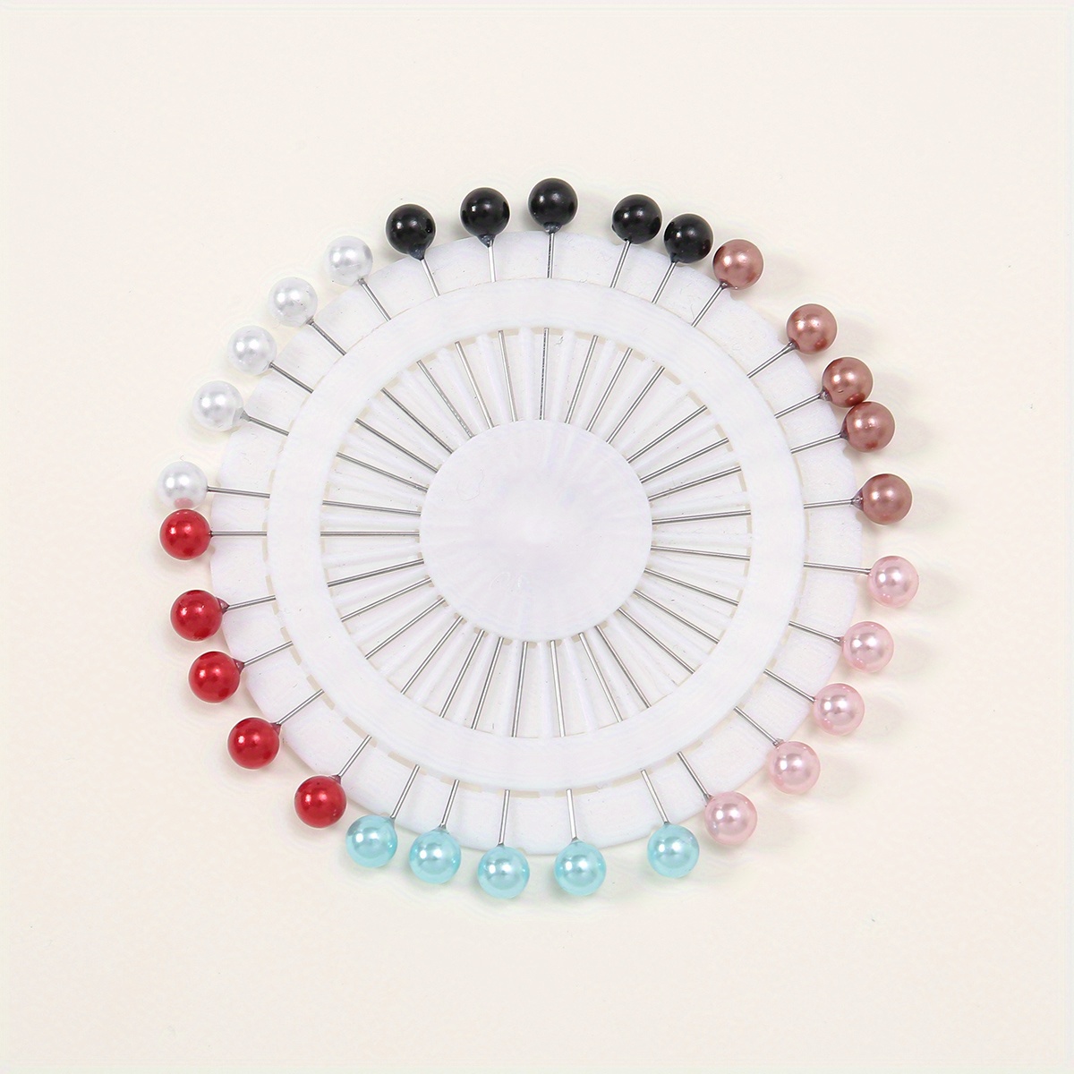 Monochrome Simple Pins Imitation Pearl Stainless Steel Silk - Temu