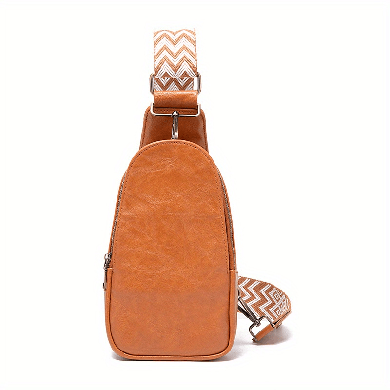 Geometric Pattern Sling Bag, Outdoor Travel Chest Bag, Crossbody Bag With  Earphone Hole - Temu