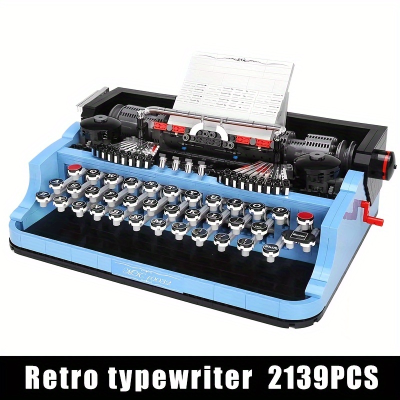 Technical Toys The Classic Typewriter Model Building Blocks - Temu