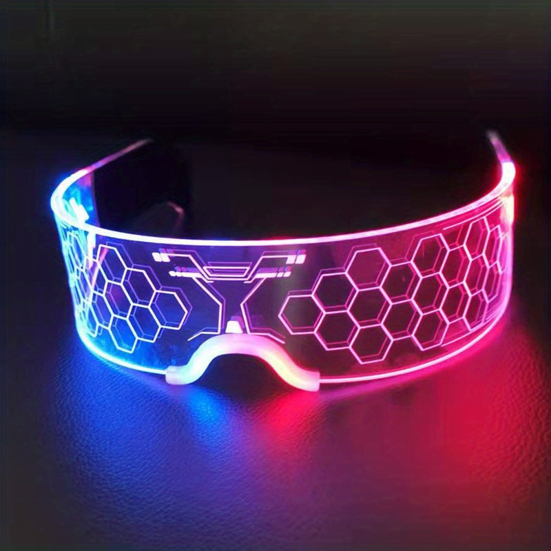 Occhiali con visiera a led Occhiali illuminati con 8 modalità per Cosplay  Rave Festival Halloween Bar Club Feste