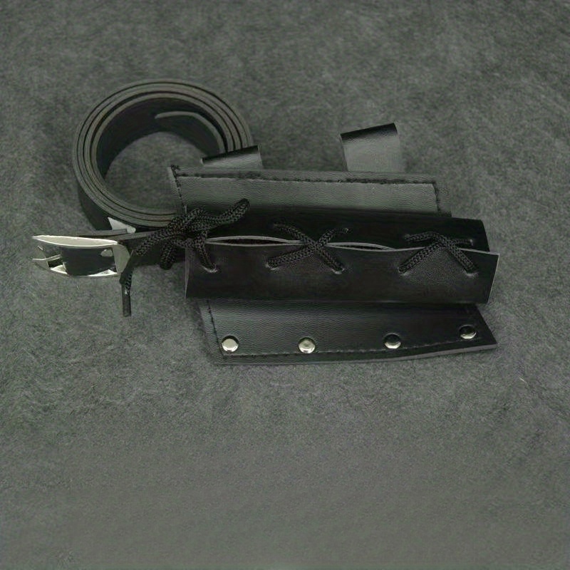 Waist Belt Hanging Belt Pu Leather Belt Back Strap Sword - Temu