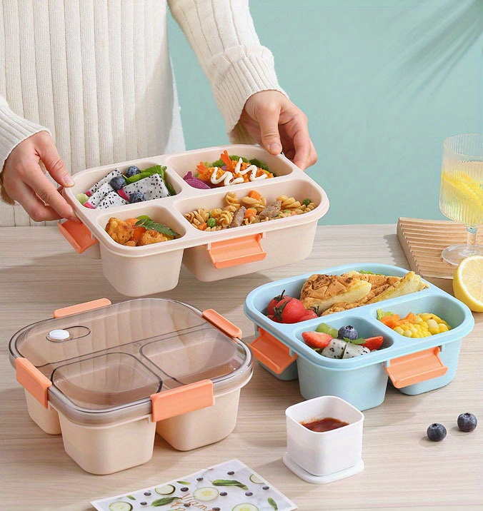 Insulated Lunch Box, Portable Leakproof Lunch Container Set, Large Capacity  Snack Box With Bag, Spoon And Chopsticks, For Teenagers And Workers At  School,canteen, Back School, Home Kitchen Supplies - Temu