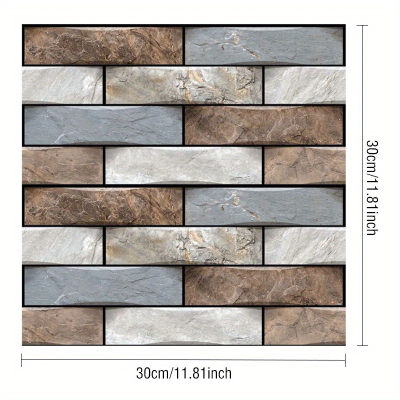 3d Stone Peel Stick Wall Tiles Stickers Faux Stone Wall - Temu