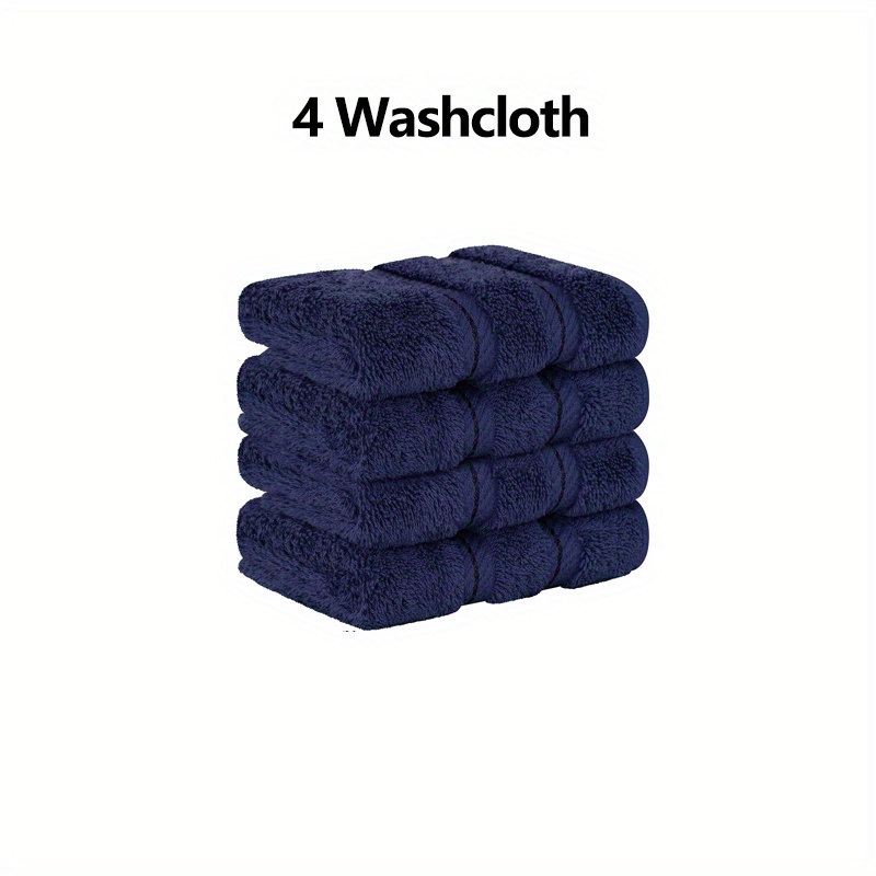 Premium Navy Blue Washcloths, 13x13