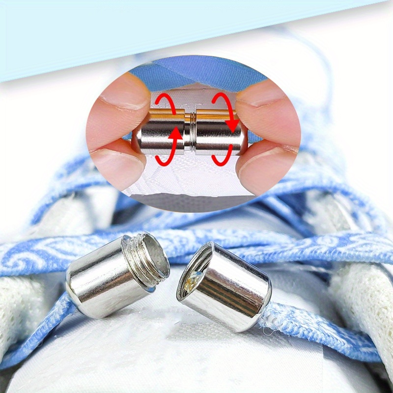 1Pair Lazy Shoe Laces Buckle, No Tie High Stretch Elastic Shoelaces, Adults, Easy To Wear And Release