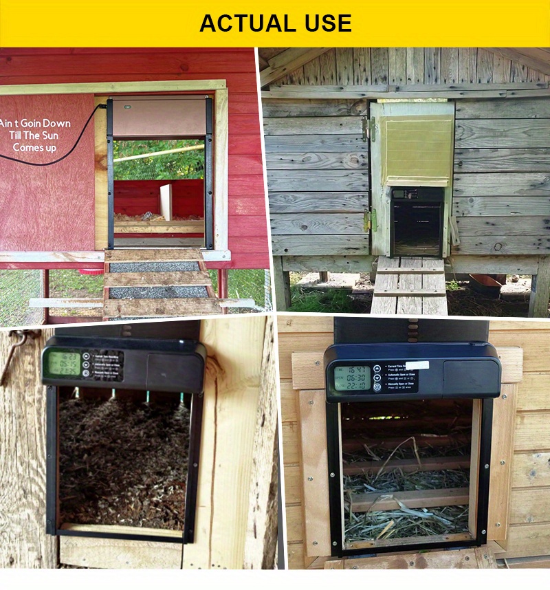 Automatic Chicken Coop Door Electric Auto Coop Door Opener Temu