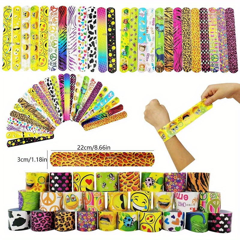 Slap Bracelets For Kids Bulk Wristbands With Animals - Temu